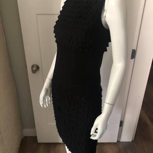 Joseph Ribkoff Stretchy Ruffle Dress - Picture 5 of 7